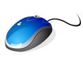 Blue computer mouse vector illustration Royalty Free Stock Photo