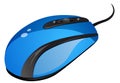 Blue computer mouse vector illustration Royalty Free Stock Photo