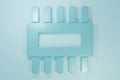 Blue Computer processor with microcircuits CPU icon isolated on blue background. Chip or cpu with circuit board. Micro Royalty Free Stock Photo