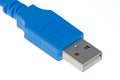 Blue Computer USB 2.0 cable Royalty Free Stock Photo