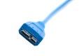 Blue Computer USB 3.0 cable Royalty Free Stock Photo