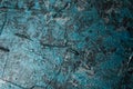 Blue concrete or textured putty with stains on the wall, background with copy space Royalty Free Stock Photo
