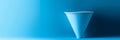 Blue Cone Paper Cup Simple clean single light blue paper cone minimalism product display background Royalty Free Stock Photo