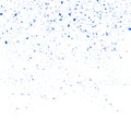 Blue Confetti Seamless Pattern. Set of Particles.