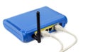 Blue Connected Router Royalty Free Stock Photo