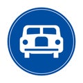 Blue and conspicuous motorway sign