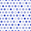Blue constellation seamless pattern.