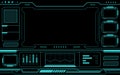 Blue control panel abstract Technology Interface hud on black background