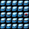 Blue Control panel icons or buttons