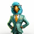 Sophisticated Parrot: Detailed Animation Of A Suited Parrot