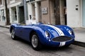 Blue convertible old car Royalty Free Stock Photo