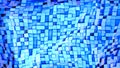 Blue convex cubes three-dimensional. abstract illustration. 3d RENDERING