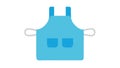 Blue cooking apron for kitchen and crafting activities, vector design Generative AI Royalty Free Stock Photo