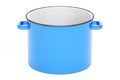 Blue cooking pot, 3D rendering Royalty Free Stock Photo