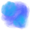 Blue cool ocean water tone watercolor bubble brush painting texture art
