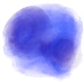 Blue cool ocean water tone watercolor bubble brush painting texture art