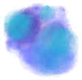 Blue cool ocean water tone watercolor bubble brush painting texture art