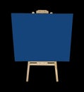Blue copyspace wooden board on black background Royalty Free Stock Photo