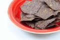 Blue Corn Tortilla Chips Royalty Free Stock Photo