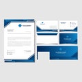 Blue corporate brand identity and bussines set template vector Royalty Free Stock Photo