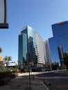 the blue corporate building and blue sky Royalty Free Stock Photo