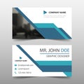 Blue corporate business card, name card template ,horizontal simple clean layout design template , Business banner template Royalty Free Stock Photo