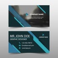 Blue corporate business card, name card template ,horizontal simple clean layout design template , Business banner template Royalty Free Stock Photo