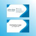 Blue corporate card, Blue and orange strip professional Identity card for the business, visiting card design,