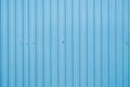 Blue corrugated metal wall surface, metal background and texture surface Royalty Free Stock Photo