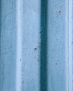 Blue corrugated vintage metal wall