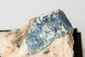 Blue corundum Sapphire crystal