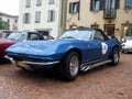 Blue Corvette Royalty Free Stock Photo