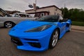 Blue corvette at the lions car show in monticello WI