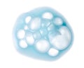 Blue cosmetic cream texture bubbles