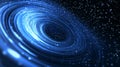 A blue cosmic swirl is set against a starry background with an abstract design Royalty Free Stock Photo