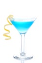 Blue Cosmopolitan cocktail Royalty Free Stock Photo