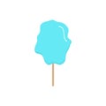 Cute blue cotton candy vector illustration Royalty Free Stock Photo