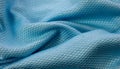 Blue cotton fabric with an interesting pattern Royalty Free Stock Photo