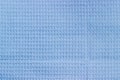 Blue cotton waffle towel fabric texture  close-up Royalty Free Stock Photo