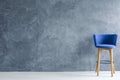 Blue counter stool Royalty Free Stock Photo