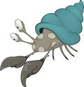 Blue crab. Cartoon Royalty Free Stock Photo