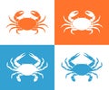 Blue crab. Logo. Isolated crab on white background Royalty Free Stock Photo