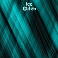 Blue cracked ice texture vector mesh background in glitch