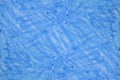 Blue crayon drawings on white paper background texture Royalty Free Stock Photo