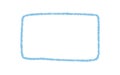 Blue Crayon Organic Rectangle Outline Frame Royalty Free Stock Photo