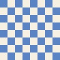 Blue cream white square tiles checkered seamless pattern