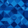 Blue create a dynamic pattern with shapes like triangles, squares, Royalty Free Stock Photo