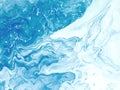 Blue creative abstract hand painted background, marble texture, abstract ocean, acrylic painting on canvas Royalty Free Stock Photo