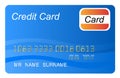 Blue credit card Royalty Free Stock Photo