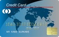 Blue credit card vecto